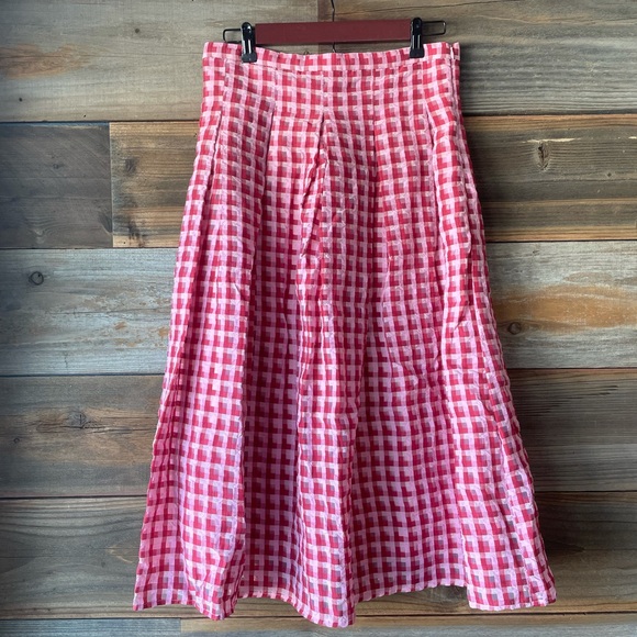 NWT Anthropologie Eva Franco Textured Plaid Skirt - Picture 5 of 10